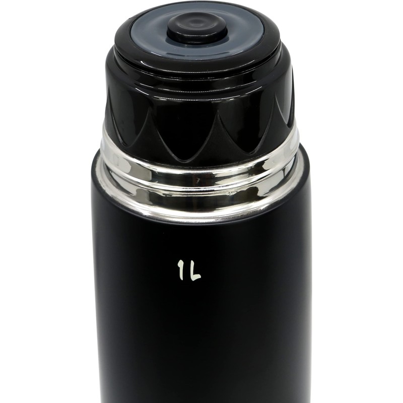 Cao Thermos Flask, Black, 1 Litre, Height 32 cm, Diameter