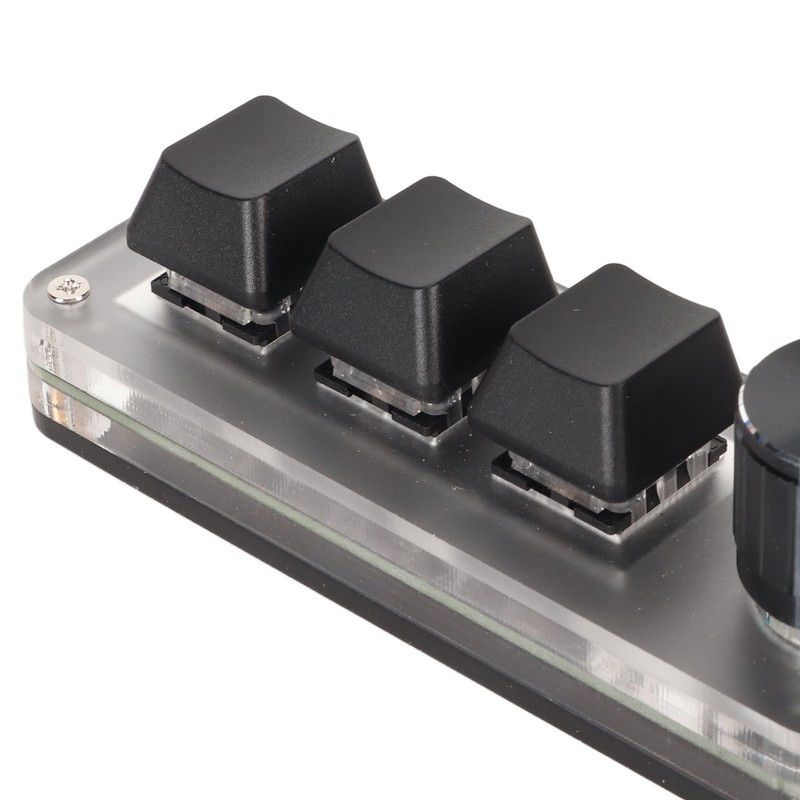 USB Mini 3 Key Keypad with Knob DIY Programmable Type