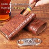 3 cigars Cedar Wood Lined Portable Cigar Humidor Box with