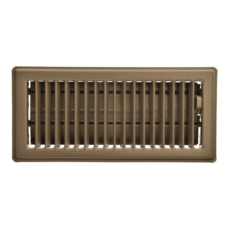 Imperial 4" x 12" Louvered Floor Register, Brown, RG2005