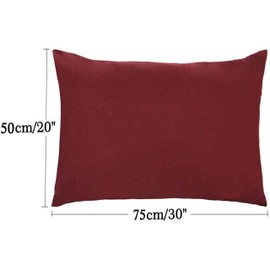 River-Neil Pillow cases 2 pack Luxury 2 x Pillow Case Cases Polycotton Housewife Pillow Pair Pack Bedroom Pillow Cover (Aubergine)