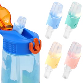 4pcs Bite Valve Replacement for Zak Designs Water Bottle, Water Bottle Mouthpiece BPA Free Silicone Spout Replacement Lid for 15/15.5/16/19/25/27oz
