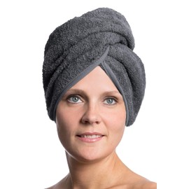 ZOLLNER Cotton Hair Turban Grey (Other Available) Button Closure