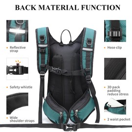 NONSAR Hydration Backpack, Hiking Backpack with 3L Water Bladder, Lightweight Insulation Hydration Pack, Water Backpack for Hiking, Cycling, Running, Festival, Camping for Men Women