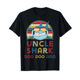 Retro Vintage Uncle Shark Tshirt gift for Father Men Dad T-Shirt