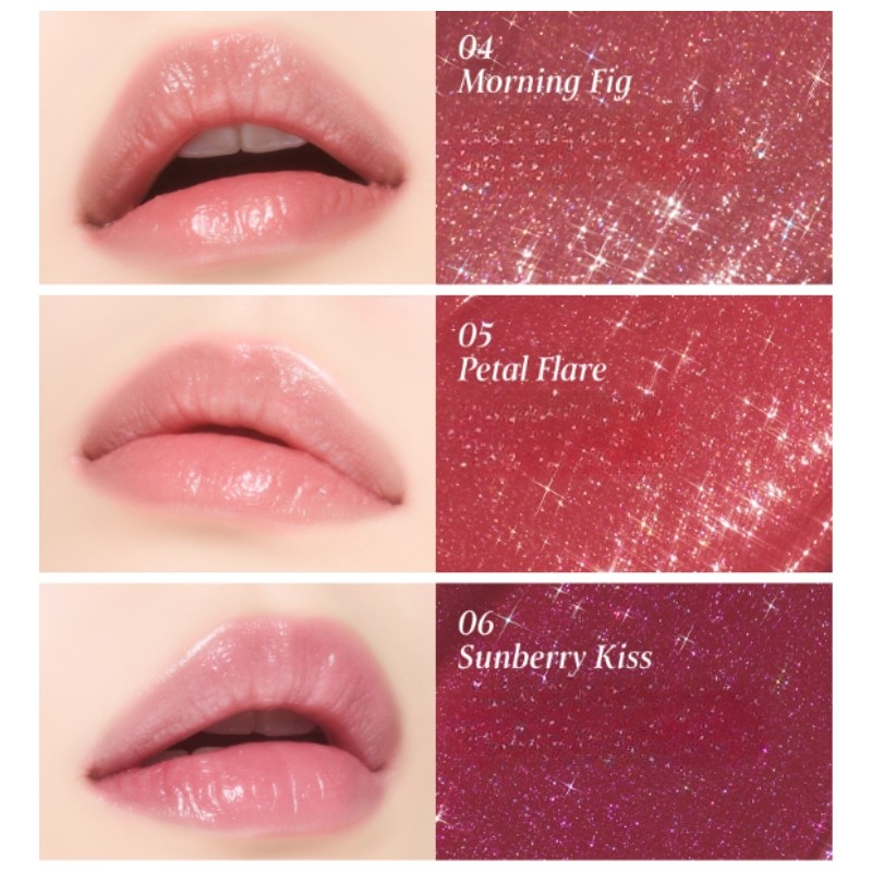 TILNUS Sunlit Pearl Lip Grow 3g, Color:12 Crimson Ray