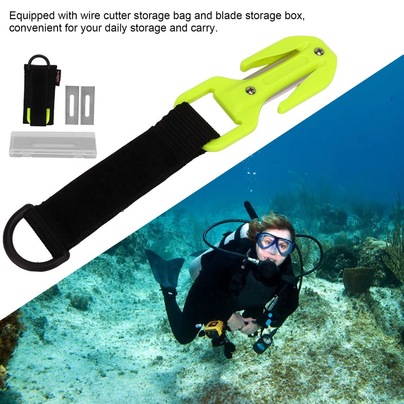 Scuba Diving Line Cutter Dual Sides Dive Cable Rope Cutter