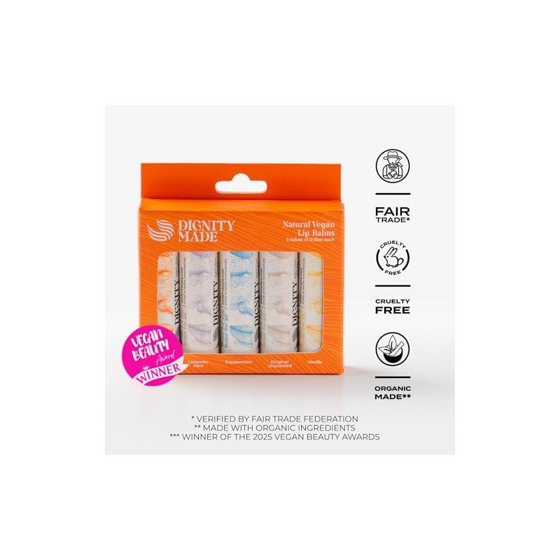 Bálsamo Labial Sin Fragancia Unscented Lip Balm Set with Coconut