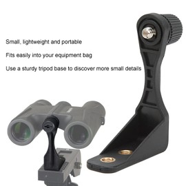 Universal Binocular Bracket,L-Shaped Plastic Binocular Adapter, Binocular Tripod Adapter with 1/4in Thread for Bird Watching, Star, Moon Observation