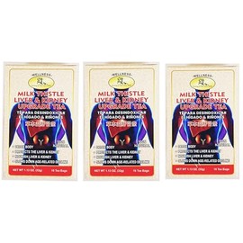 Milk Thistle Liver & Kidney Upgrade Tea, Natural Detox Support, (16 Tea Bags, 1.13 oz), 3 Pack 草本益肝肾茶