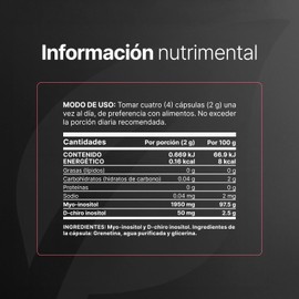 B Life Myo y D-Chiro Inositol | Ratio 40:1 | 400 cápsulas | 2000 mg por porción | Ingredientes Naturales | Myo & D-Chiro Inositol Platinum
