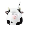 Bicuzat Cute Cow Pattern Ceramic Sugar Bowl, Cow Shaped Salt