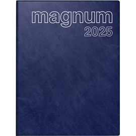rido/idé Book Calendar Model Magnum (2025), 2 Pages = 1 Week, 183 × 240 mm, 144 Pages, Foam Film Cover Catana, Dark Blue
