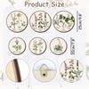 Boho Plant Wall Art Minimalist Green Botanical Round Hanging Sign