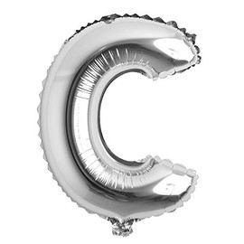 32 inch Letter Balloons Silver Alphabet Number Balloons Foil Mylar Party Wedding Bachelorette Birthday Bridal Shower Graduation Anniversary Celebration Decoration (32 inch C Silver)