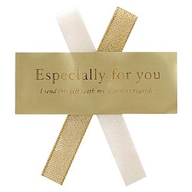 Gift Stickers WR-1S Gold/Gold Double Ribbon Included (30 Pieces)