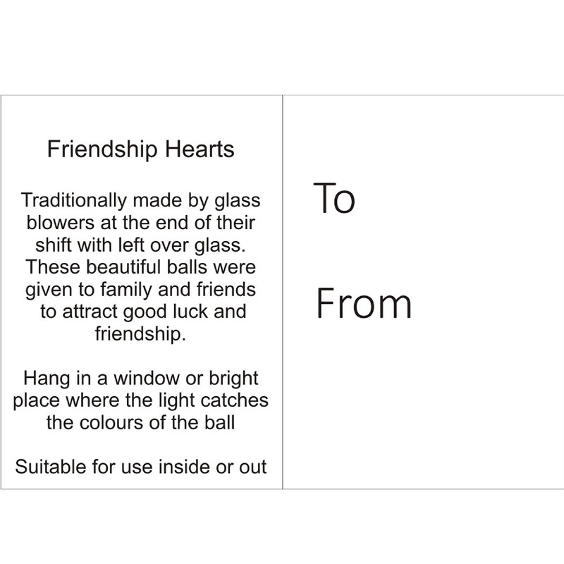 Sienna Glass HR8PASTELBL Small Glass Friendship Heart, Pastel Blue