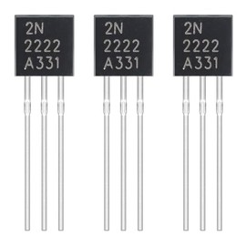 HeyNana NPN 2N2222 Transistor 600mA 40V TO-92 Pack of 50 for Switching and Amplifier Applications