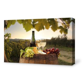 SIGNFORD Canvas Wall Art for Living Room,Bedroom Home Artwork Paintings Red Wine Ready to Hang - 24x36 inches
