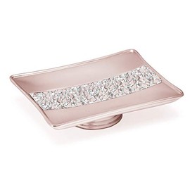 Jabón de baño Popular colección Sinatra, Plato para jabón, Blush, 2" x 5" x 3", 1