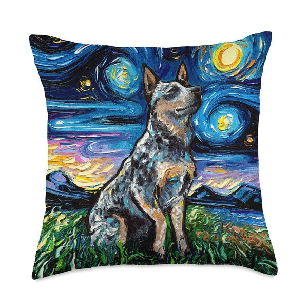 Sagittarius Gallery Blue Heeler Starry Night Australian Cattle Dog Art