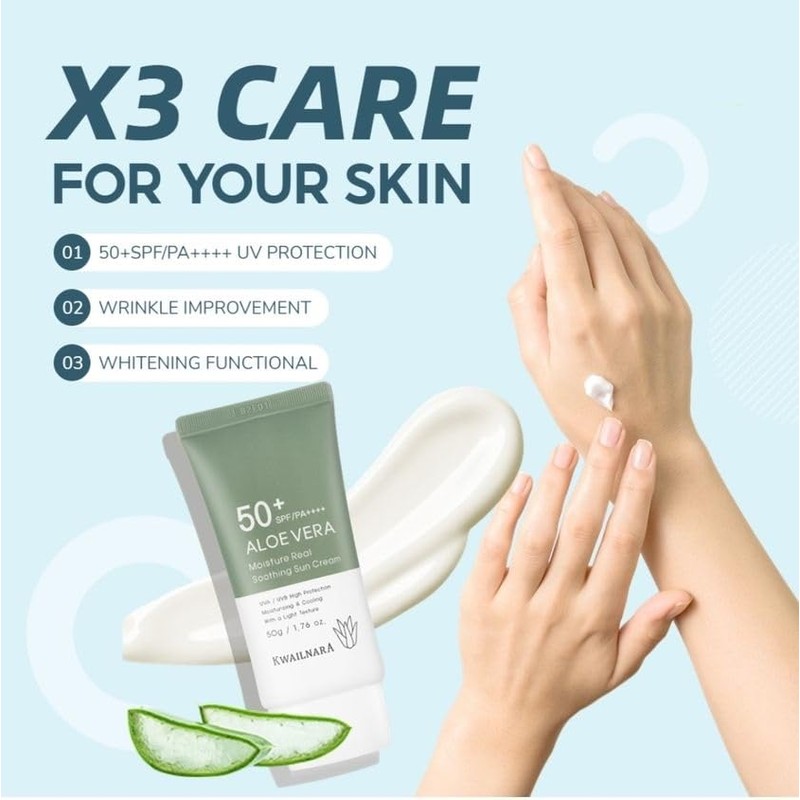 WELCOS Kwailnara Aloe Vera Moisture Crema Solar Calmante Real |