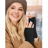 MELLIEX 2 Pairs of Fingerless Gloves, Warm Pulse Warmer with
