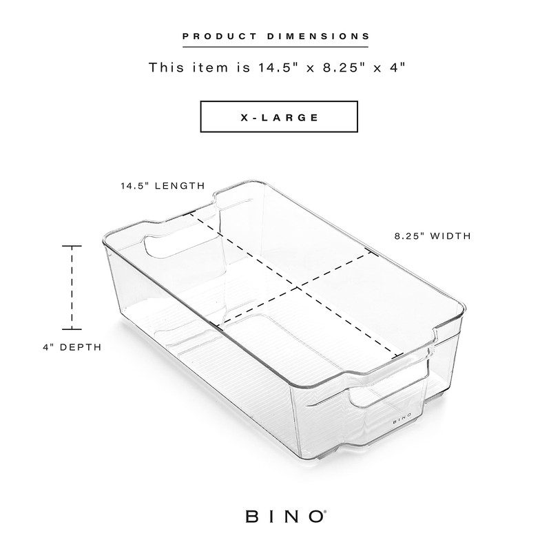 BINO | Stackable Storage Bins, X-Large - 2 Pack |