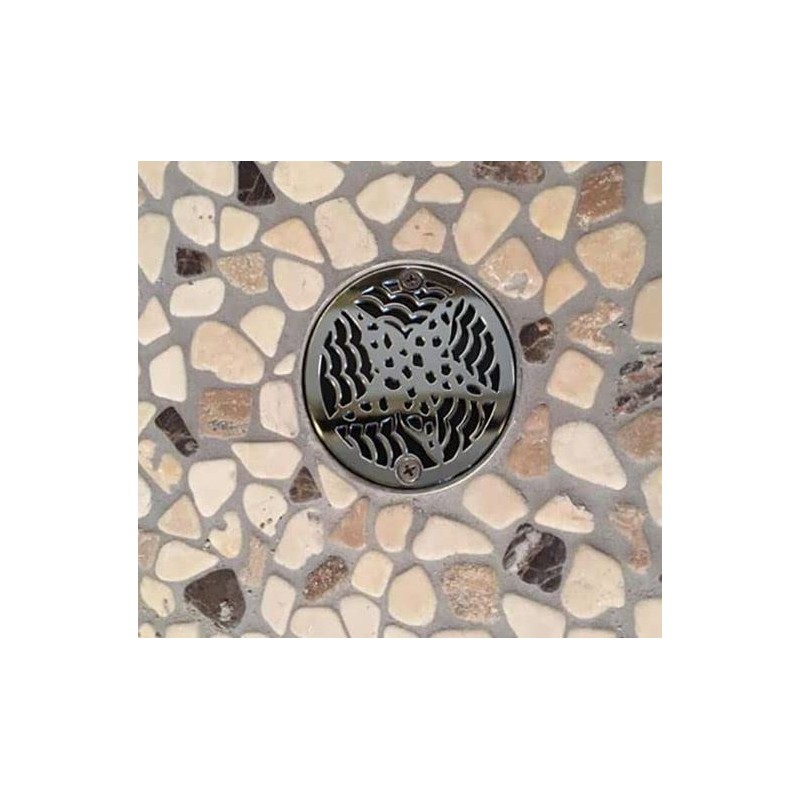 3.25" Round Shower Drain - Starfish - Made of Stainless