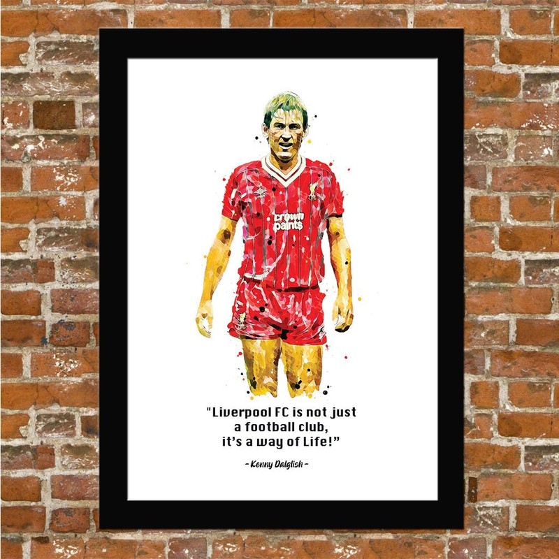 Liverpool - Kenny DALGLISH Quote Framed Illustration Print Poster