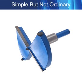 Utoolmart Forstner Drill Bit with Wood Bore 85 mm Diameter Straight Shank Carbide Tip Professional Woodworking Hole Saw Wood Cutter 80 mm Length Blue Pack of 1