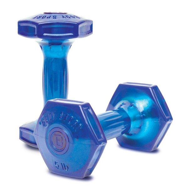 Body Sport Jellz Coated Dumbbells, 5 lb, Purple, 1 Pair Per Box – Dumbbell Pair – Dumbbell Weight Set – Dumbbells for Exercise – Dumbbells 5 lb. – Jellz Dumbbell Weights