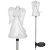 Solar Wholesale 1053-2 A Set of Two Frosty Praying Angels