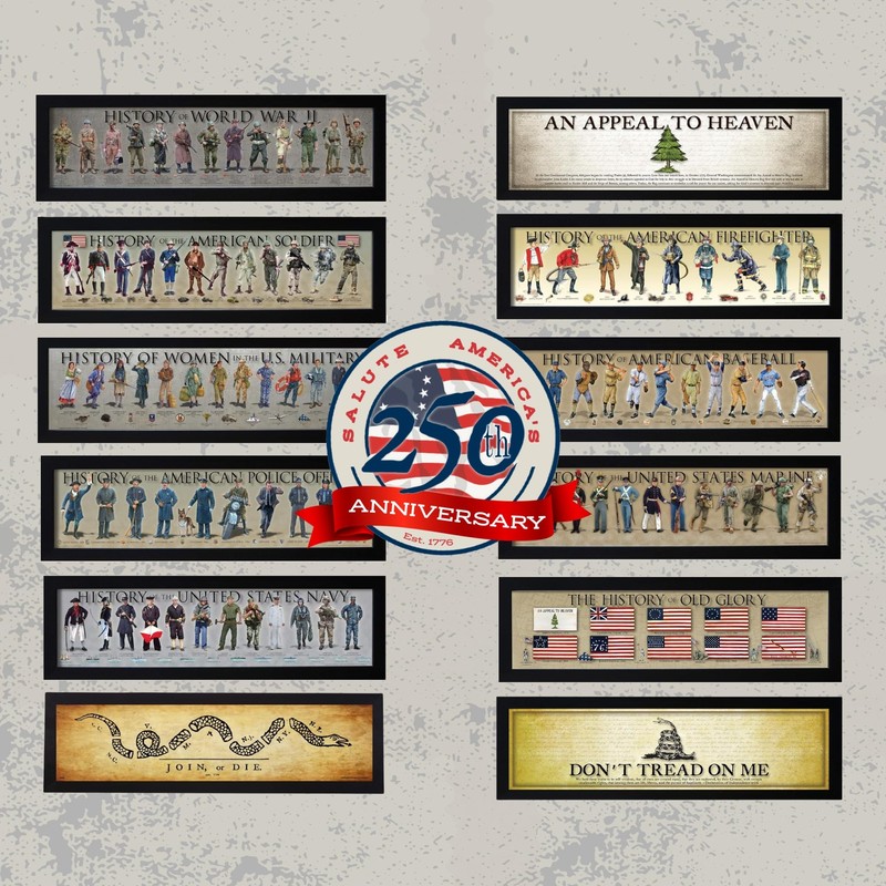 History of the American Firefighter Print - 11 3/4" By