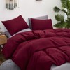 Cottonight Burgundy Comforter Set - Wine Red, Claret Red Comforter,