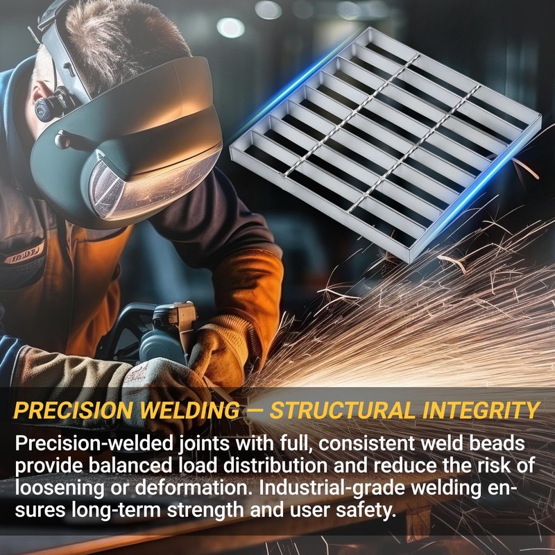 Otoolling 2 Pcs Galvanized Steel Drain Grate 12x12 inch Heavy