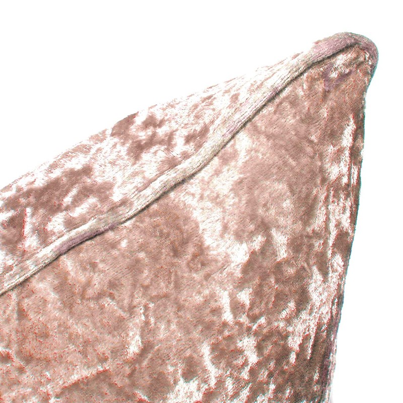 Red Rainbow Plain Crushed Velvet Cushion Covers Blush Pink Piped