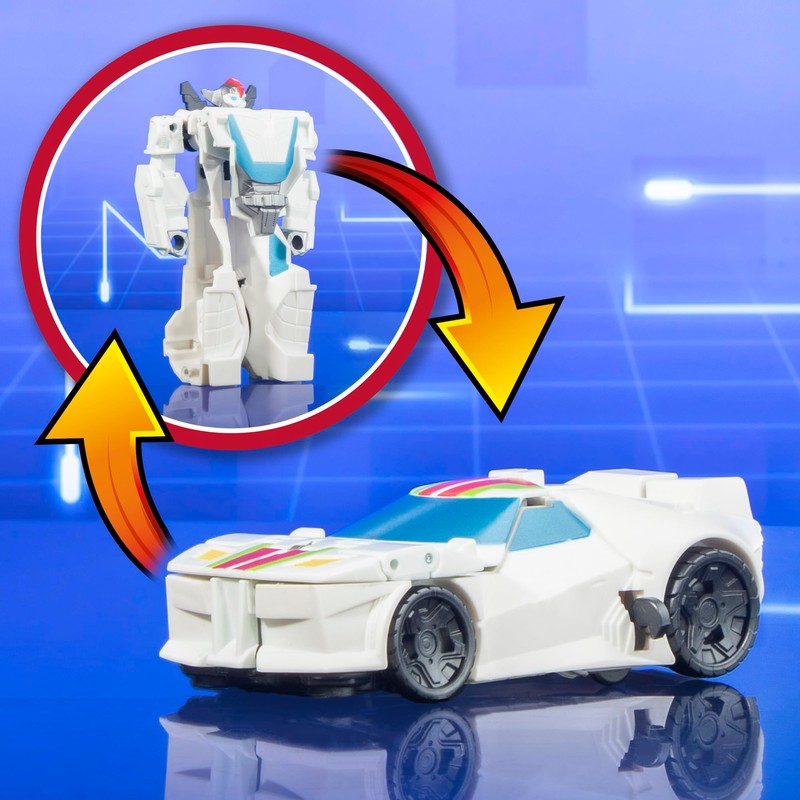 Transformers 1-Step Flip Heroes 3-Pack, 4-Inch Wheeljack, Bumblebee, and Optimus