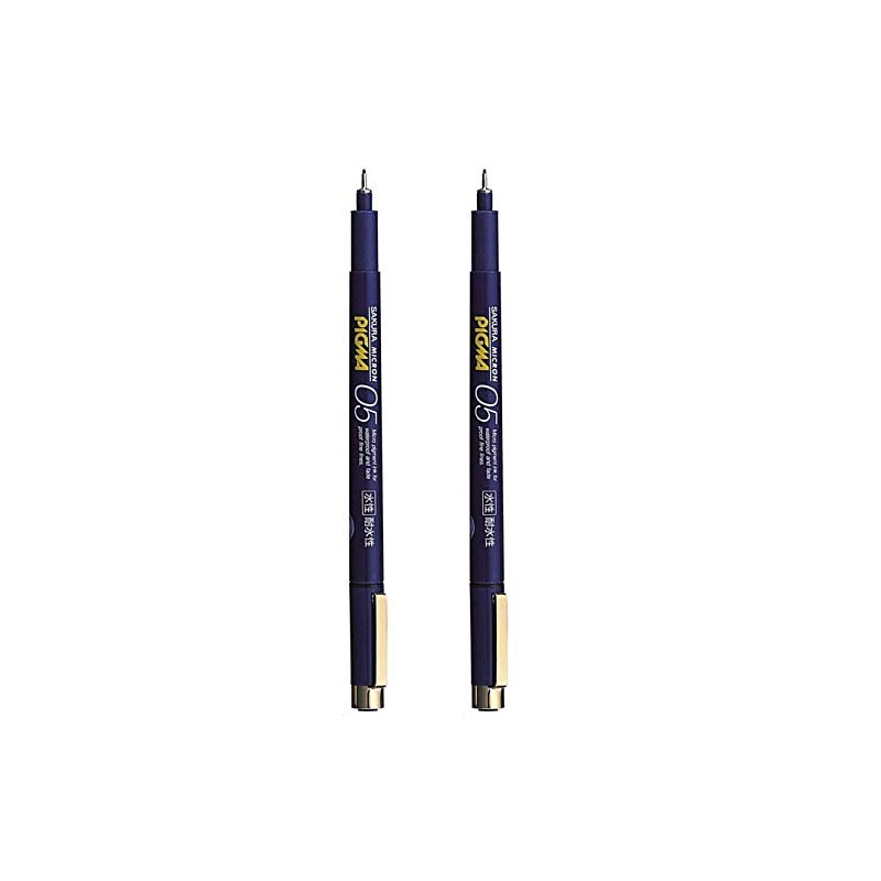 Sakura Crepas Pigma Water-Based Markers, 0.02 inches (0.5 mm), Black,