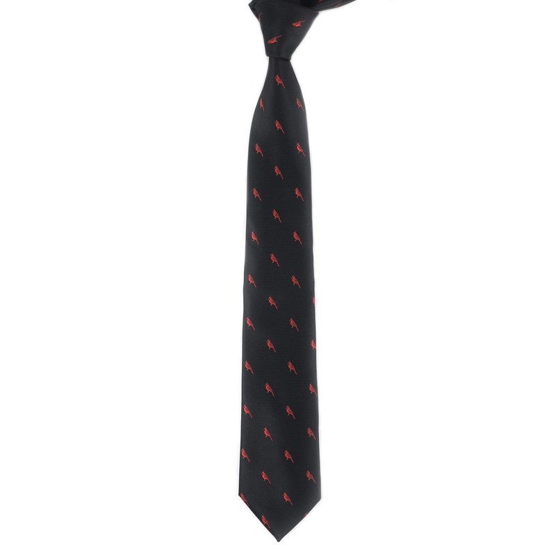MENDEPOT Red Birds Pattern Necktie With Gift Box Northern Cardinal