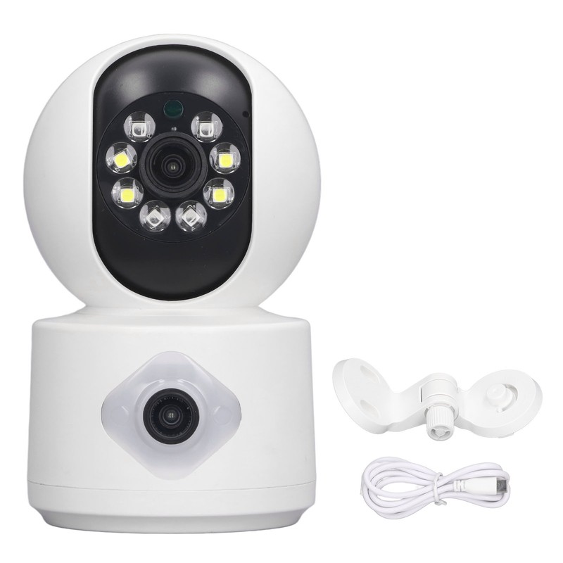 Home Security Camera 2MP Dual Lens Night Vision Remote Control