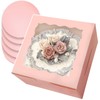 qiqee qiqee 8x8x5 Cake Box, 18 Sets Pink Cake Box