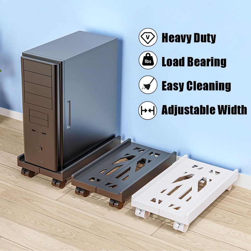 BYMECOST Adjustable Computer Tower Stand, PC Stand Mobile CPU Stand