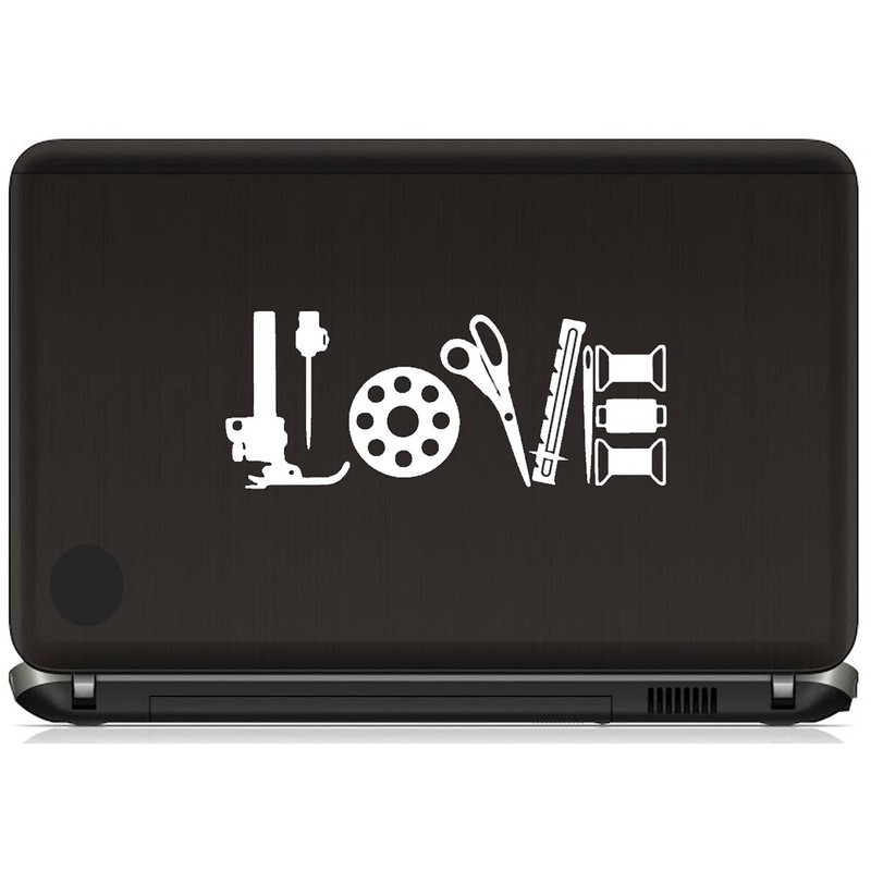 Sewing Machine Love Quilting Decal Sticker for Car Window