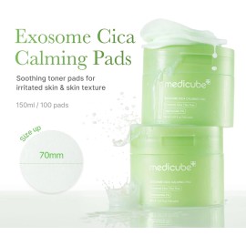 medicube Exosome CICA Tea Tree Calming Toner Pads With Centella Asiatica 100Pads
