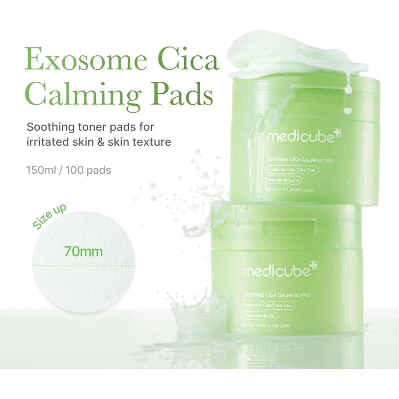 medicube Exosome CICA Tea Tree Calming Toner Pads With Centella