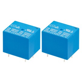 Weasch 2Pcs PCB Power Relay SRD-24VDC-SL-C, DC 24V Coil, 10A 250VAC, SPDT, 5 Pin, for Household Appliance Boards (2)