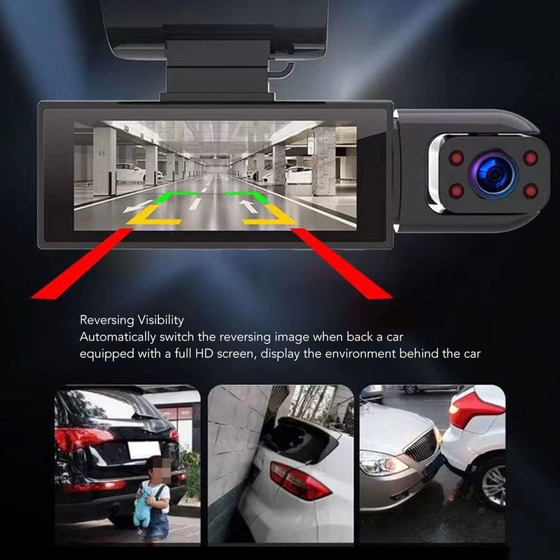 Dash Cam Front and Rear Cars 1080P FHD Dashcam, Rotating