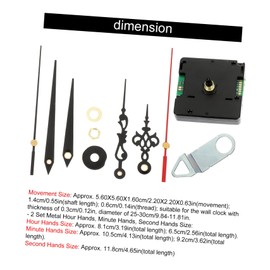 SEWACC DIY Silent Wall Clock Movement Mechanism Replacement Parts Clock Repair Kit for Craftsmanship and Precise for DIY Wall Clock Projects