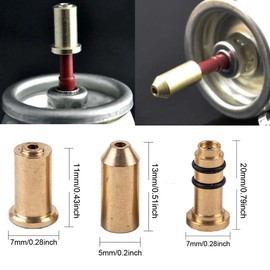 SquEqu 3 Pack Gas Refill Adapter Set Nozzle Reusable Brass Inflation Head Valve Adaptor Tips Cap for S.T Dunhill Dupont Ligne Butane Gas Lighter Filling Supplement